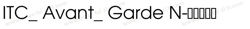 ITC_ Avant_ Garde N字体转换